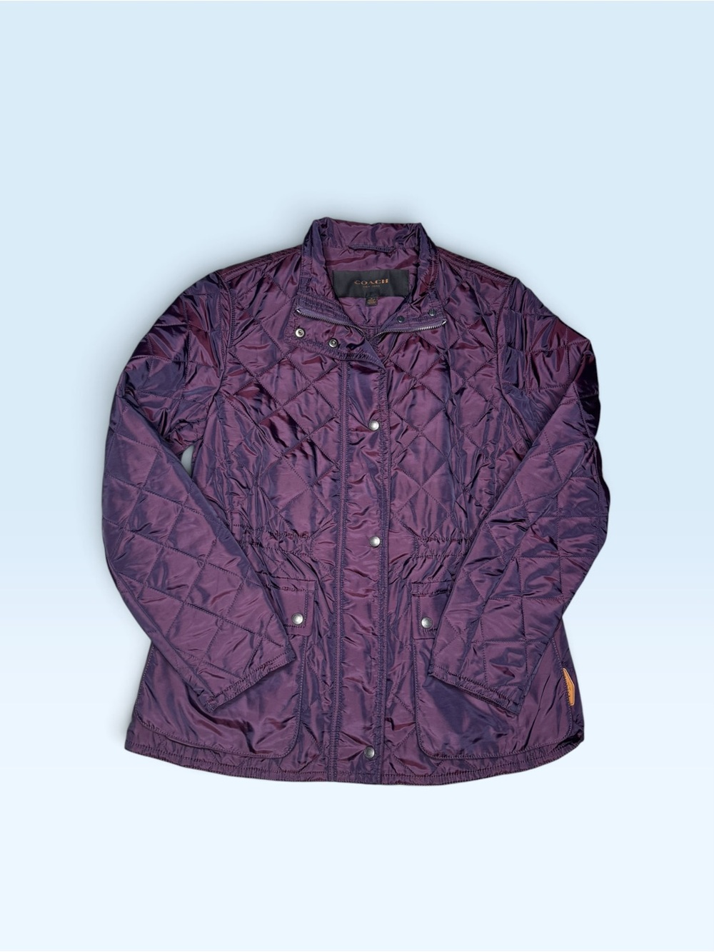 Coach Diamond Quilted Cinch-Waist Jacket